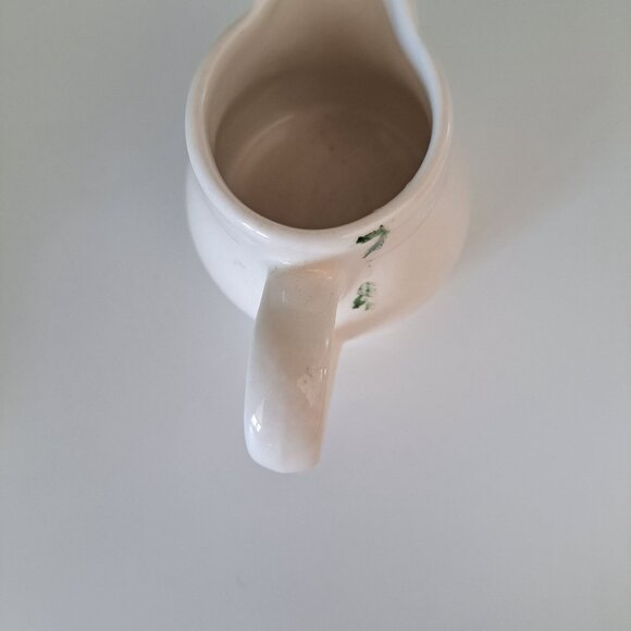 Syracuse China Syralite Creamer Pitcher With Orange Stripe Design - Picture 9 of 13